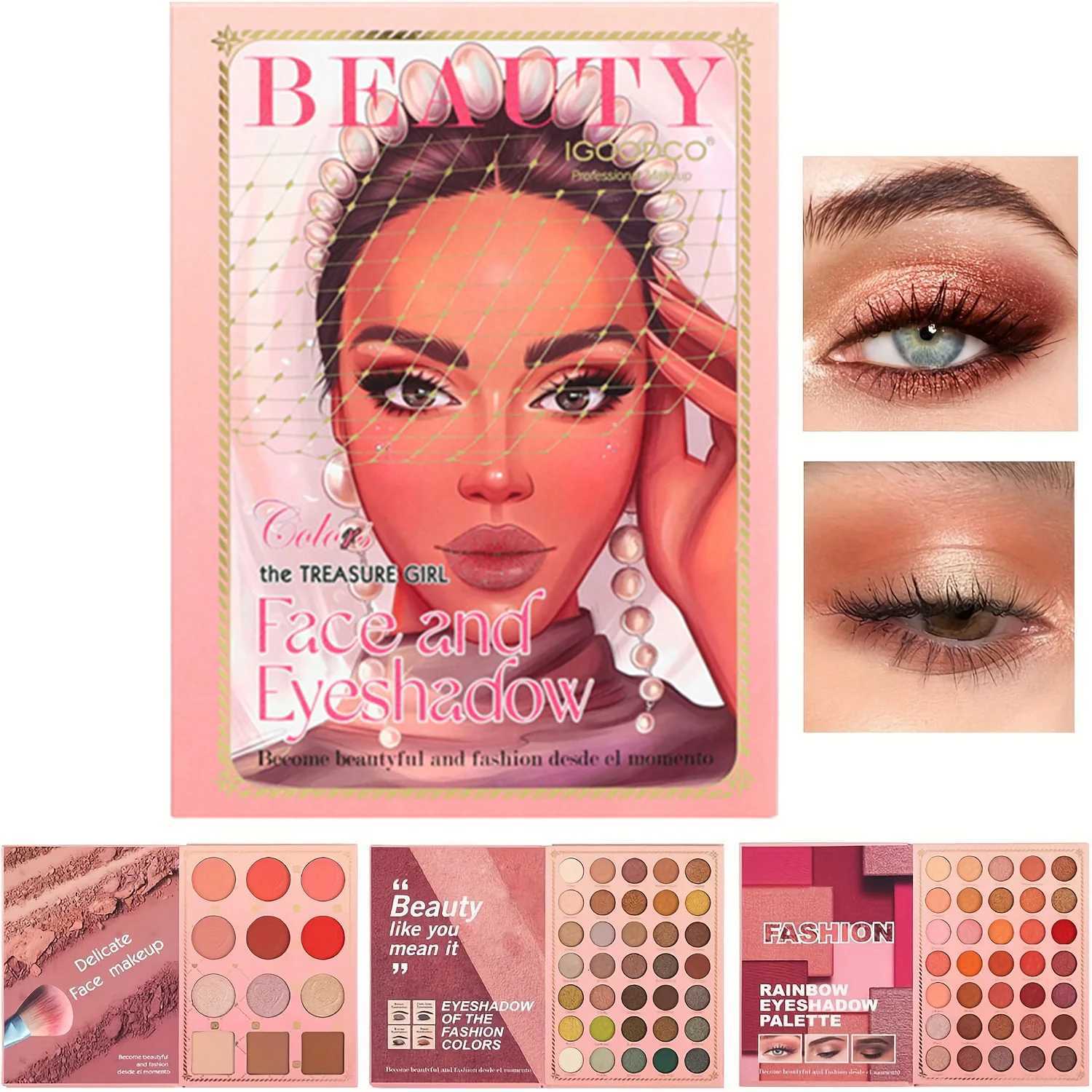 82 Colors Eyeshadow Palette Matte Shimmer Glitter Waterproof Blendable Pigment Makeup Set for Cosplay Party Festival Eye MakeupT251122