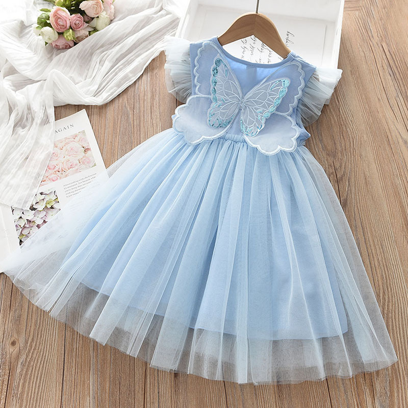 DISNEY kids designer clothes Frozen Elsa princess Summer Princess Dress for Girls Children Cute Short Sleeve Dress Kids Summer Clothes.