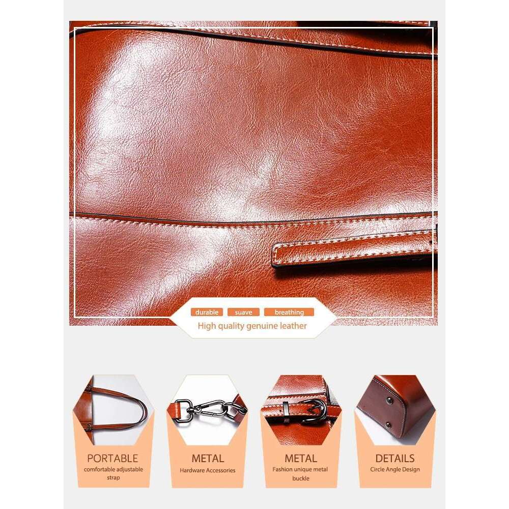 Zency High Quality Women S Genuine Leather Tote Lady Designer Cowhide Shoulder Large Capacity OL Handbag Shopper Bag Bag