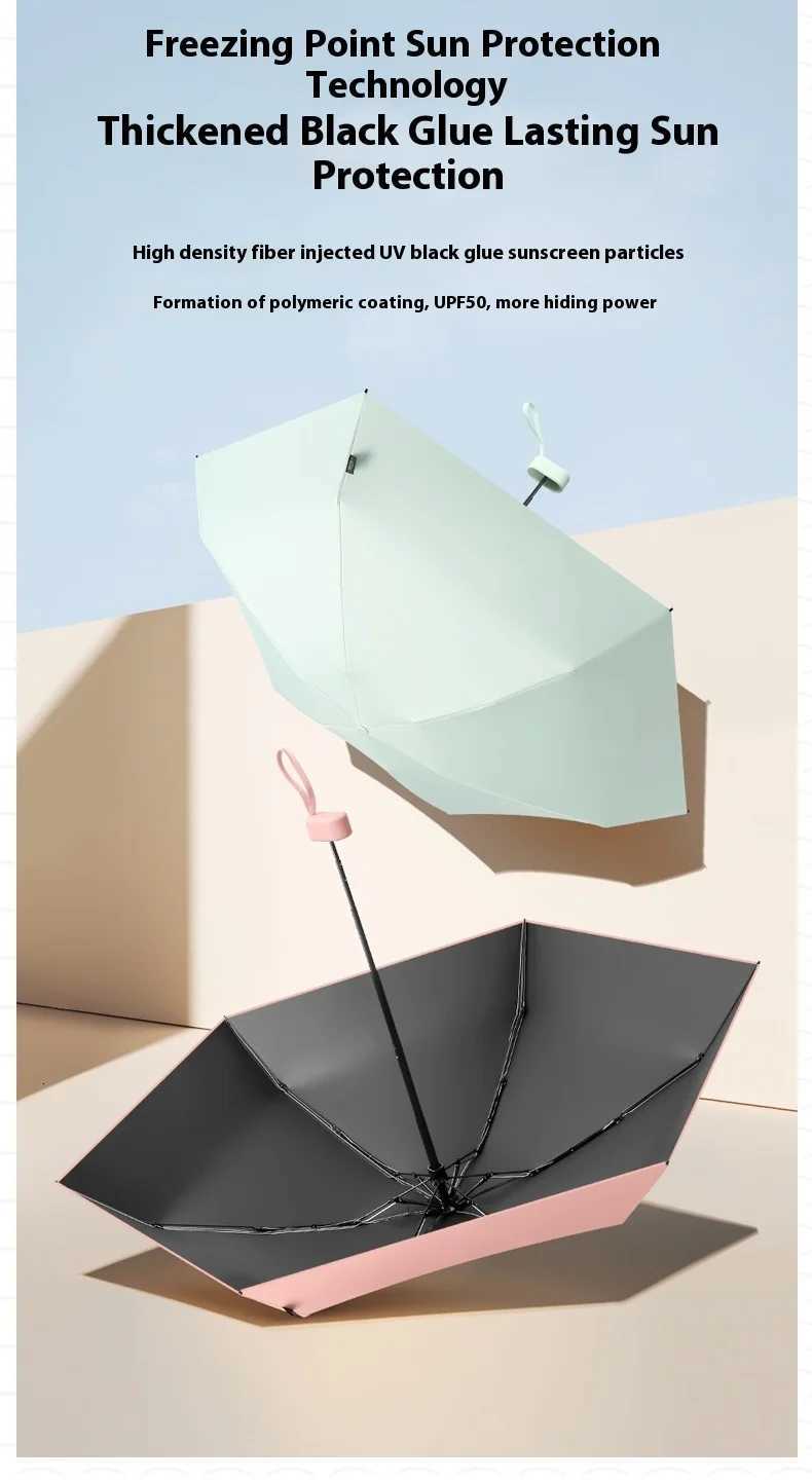 Ultra-compact Sunshade and Anti-umbrella Vinyl Clear Dual-purpose Umbrella Pocket Sun Umbrella Mini Capsule Sunscreen UmbrellaM251122