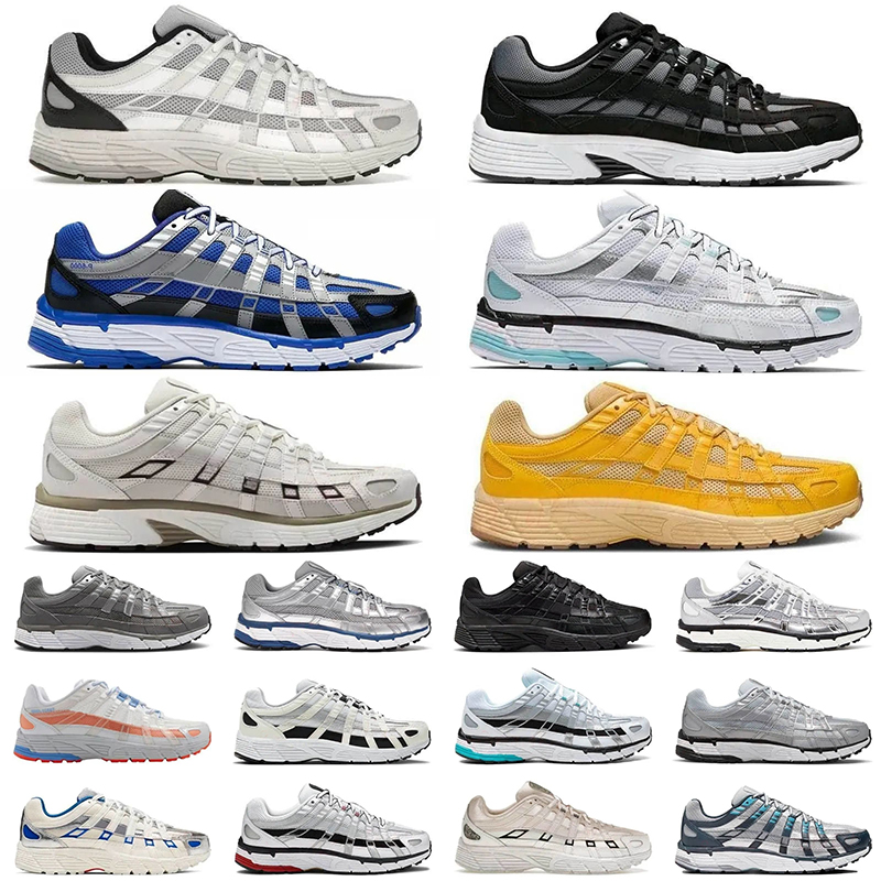 Designer Running Shoes P6000 trainer P 6000 Mens Womens Sneakers Metallic Silver Black White Anthracite Smoke Grey Outdoor Sports Trainers Casual shoes Size 36-45