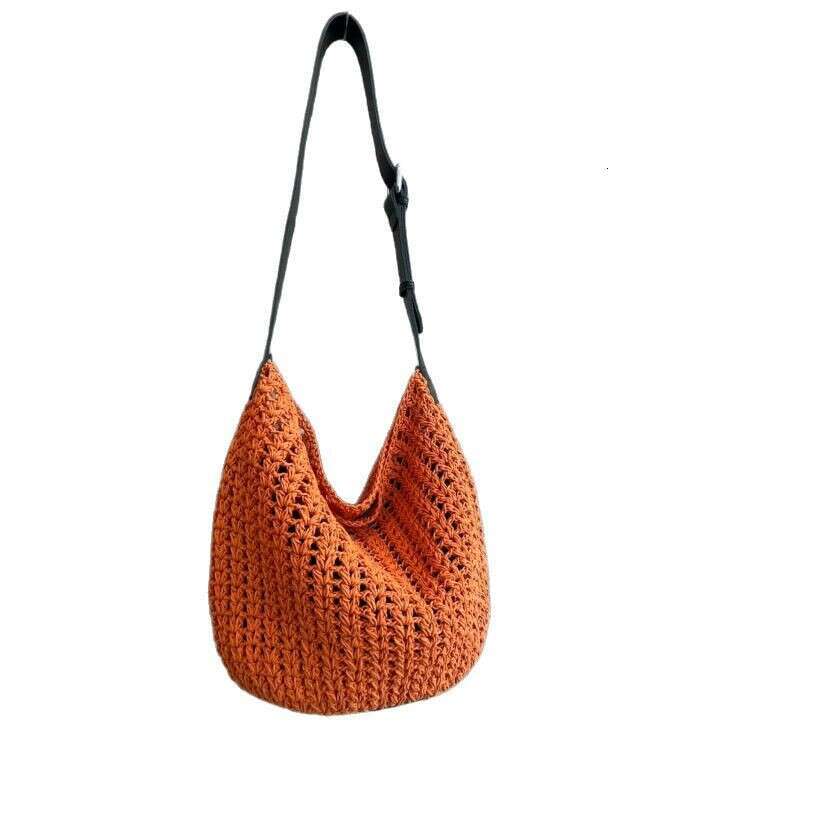 Ins Style Resort Beach Bag Weaving Leisure Tote New Color Contrasting Cowhide Trendy And Artistic Niche Seaside Vacation Beach Bag KQ