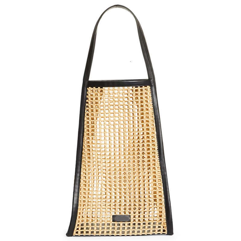 Ins Style Resort Beach Bag Spring Summer New Fashionable Simple Handbag Single Shoulder Underarm Hollow Grass Woven Bag Beach Vacation KQ