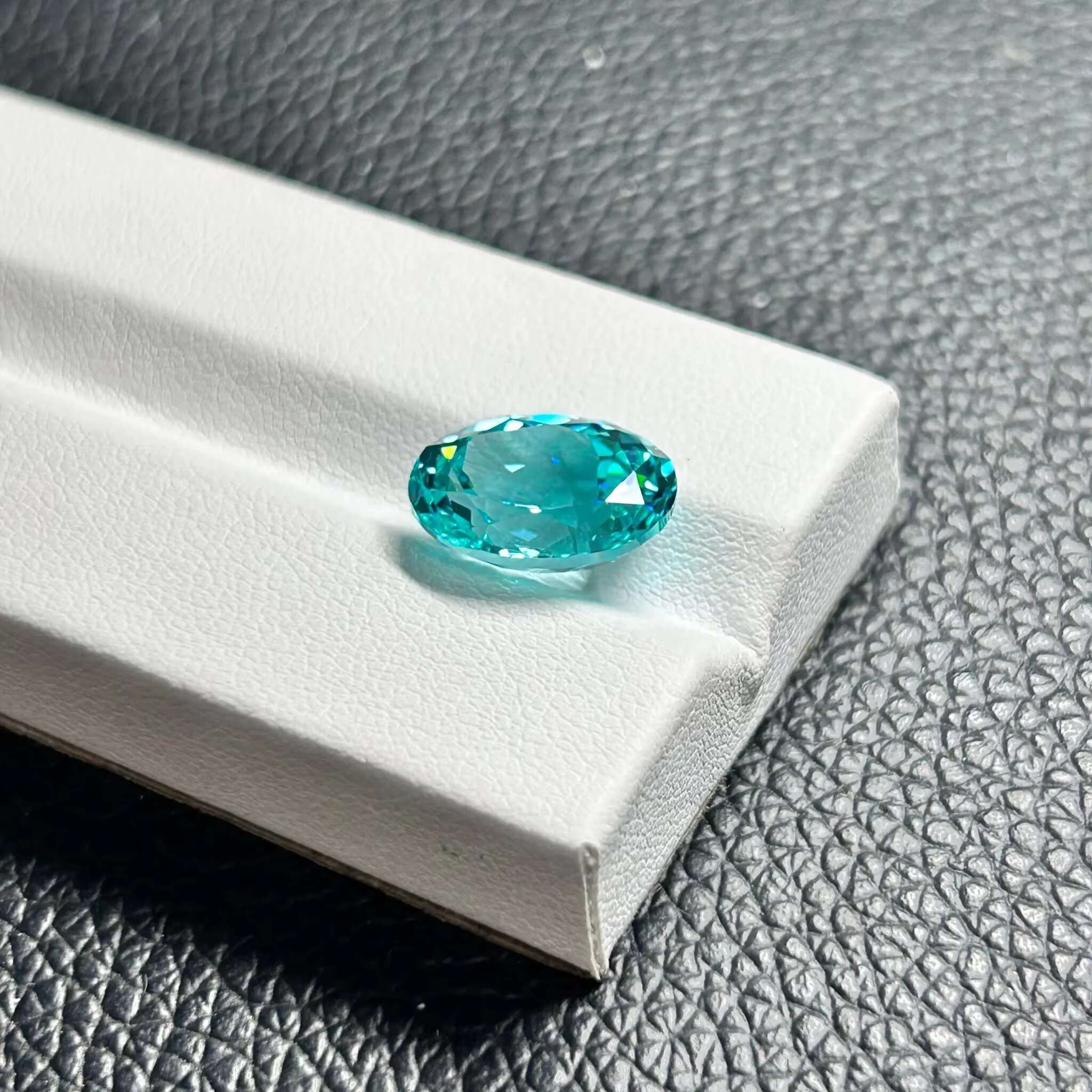 Hot Sale Lab Created Paraiba Diamond Oval Cut 5x7mm Loose Gemstones for Jewelry