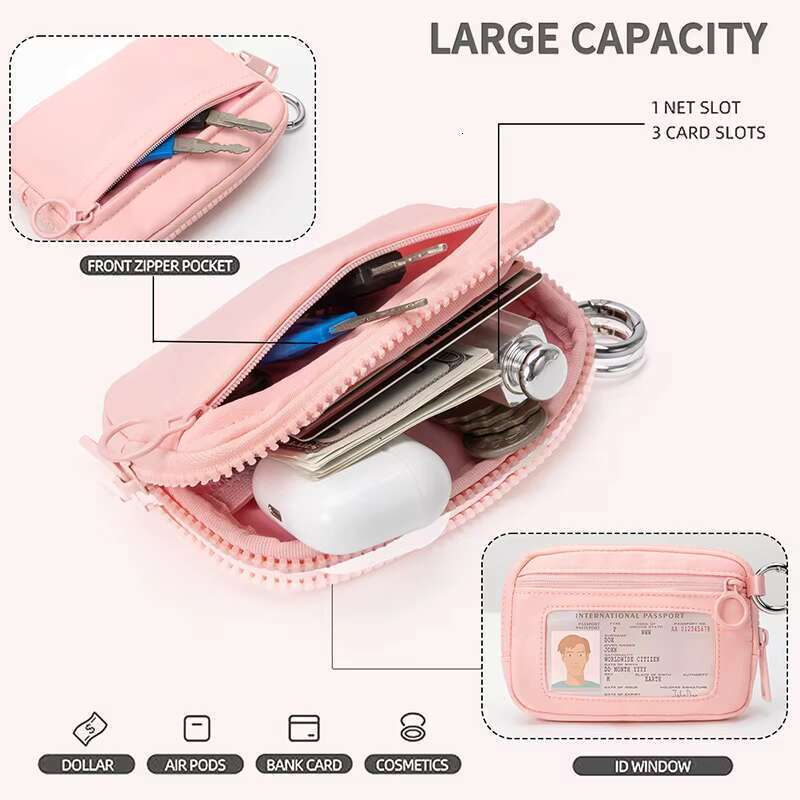 DHGadgets Latest Design Small Pink Polyester Transparent Waterproof Outdoor Portable Purse For Women