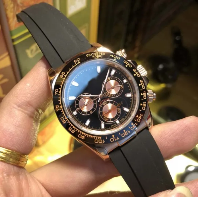 Men's mechanical fashion sapphire glass watch men's VK63 movement gray white black dial stainless steel polishing