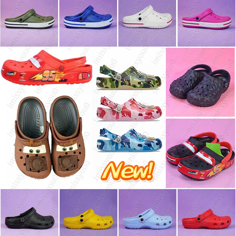 Designer Slippers Women Mens slides car Charms slider Sandal Slide Platform Sandals beach shoes summer vacation big sizes casual shoes luxury