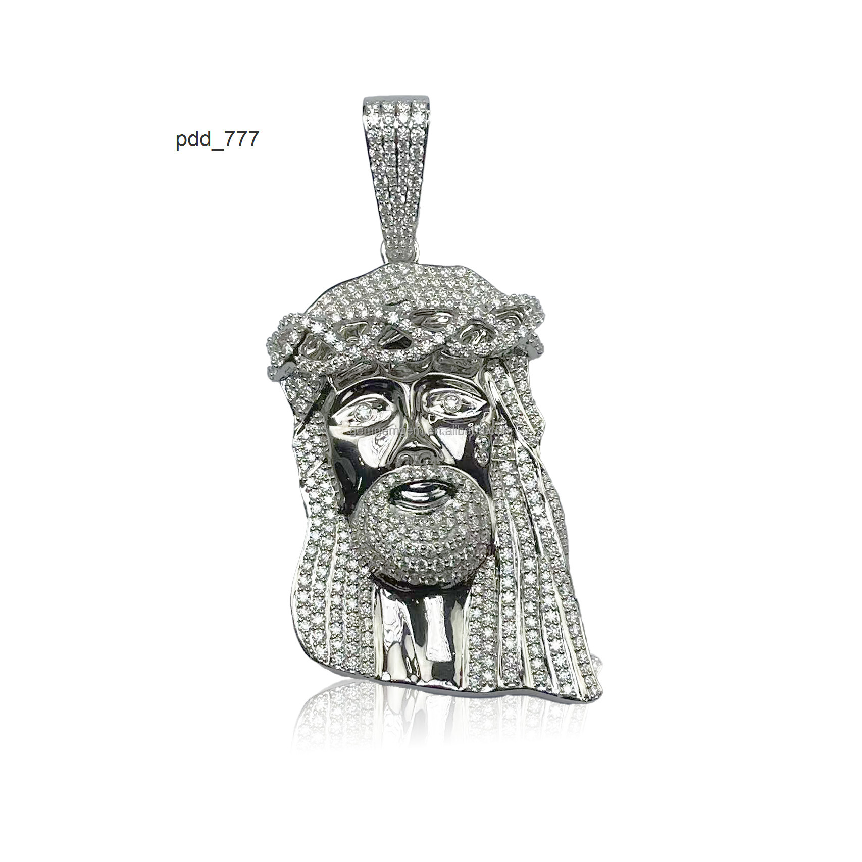Linyin Custom Wholesale 925 Sterling Silver Jewelry Hip Hop Jesus Moissanite Pendant Necklace Stylish and Trendy