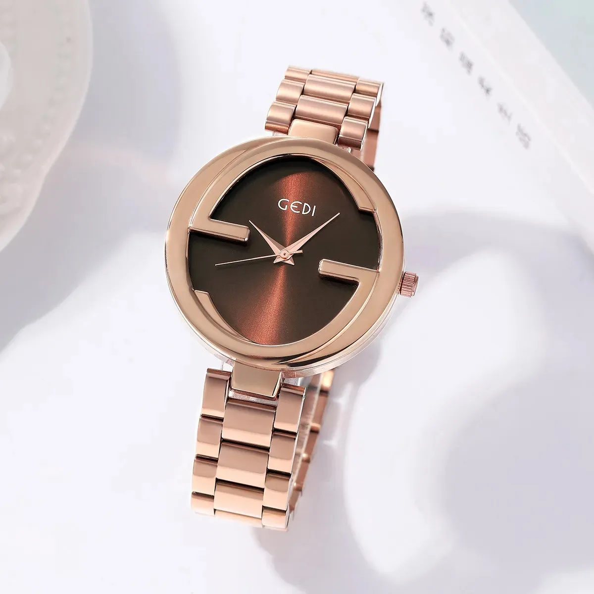 Ty Womens simple light luxury high-grade stainless steel waterproof quartz watches gifts