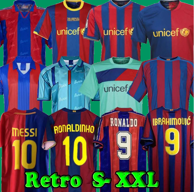 Retro Soccer Jerseys 2003 2004 2005 2006 2007 2008 2009 2010 2011 2012 barcalona vintage football shirts RONALDINHO A.INIESTA 01 02 03 04 05 06 07 08 09 10 11 12 13 14 SOCCER