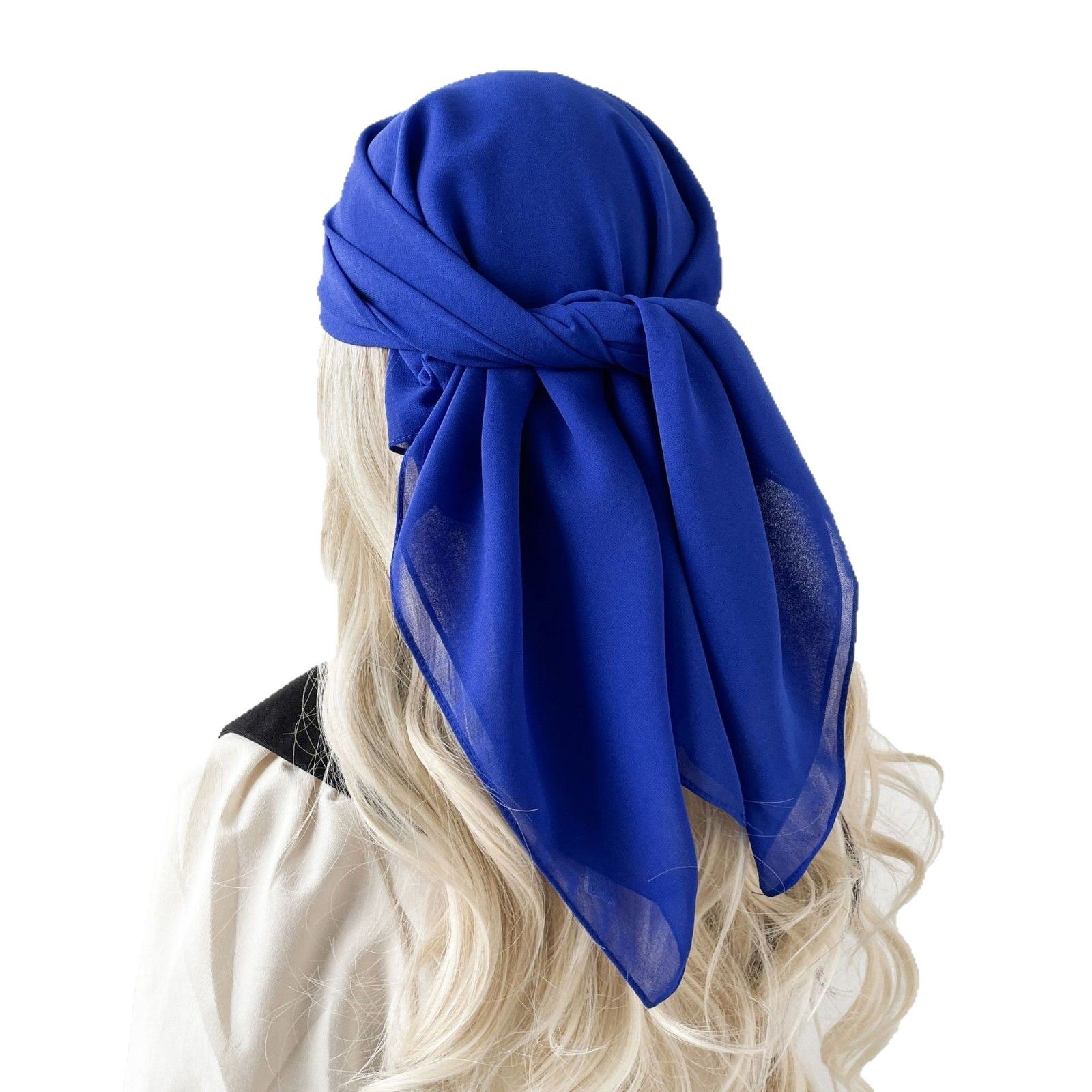 K487 Summer square scarf silk scarf 90 pearl chiffon solid color scarf Malay headscarf Southeast Asian women's headscarf hijab Hui ethnic group