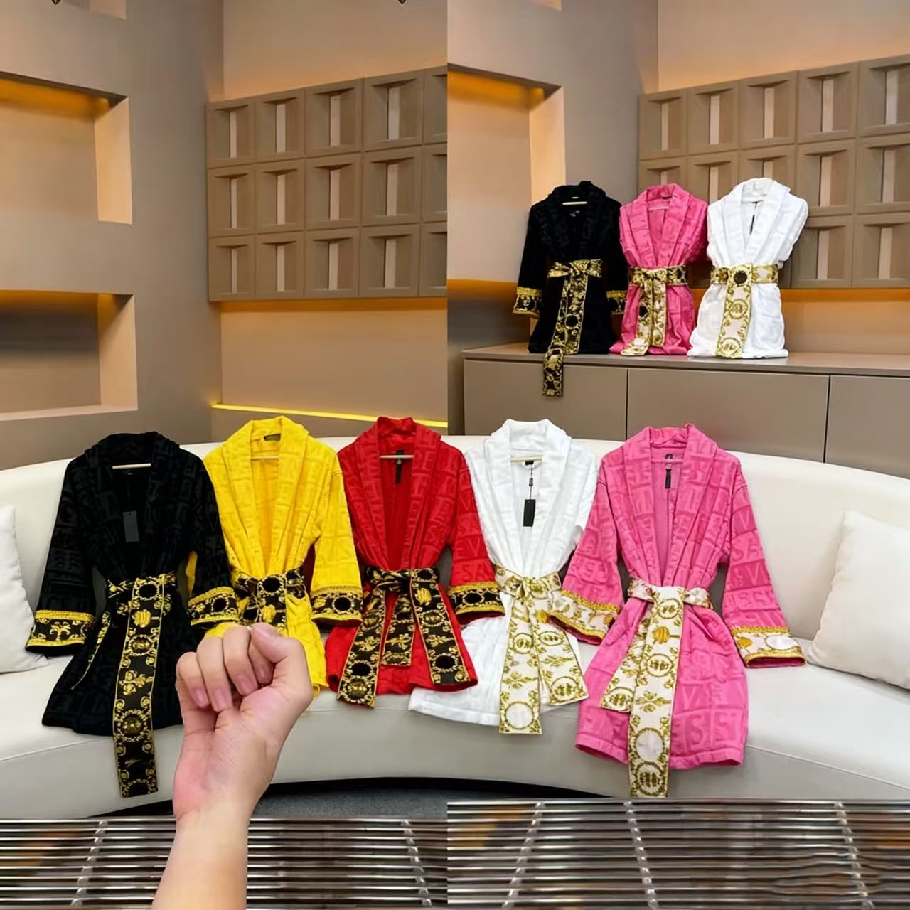 15 colors bathrobe for men and women sleep robe unisex man cotton sleepwear night robe highquality bathrobe Brand designer robe breathable elegr European size M----4XL