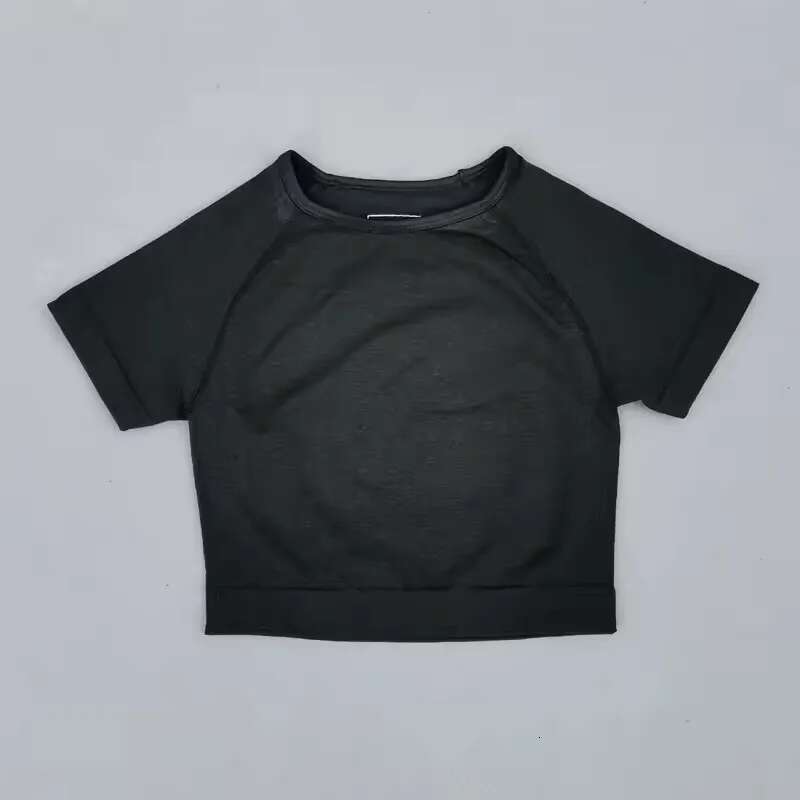 Seamless Yoga Short Sleeve Workout Tops For Fiess Gym Crop Top Athletic Sport T Shirt Women Sportswear