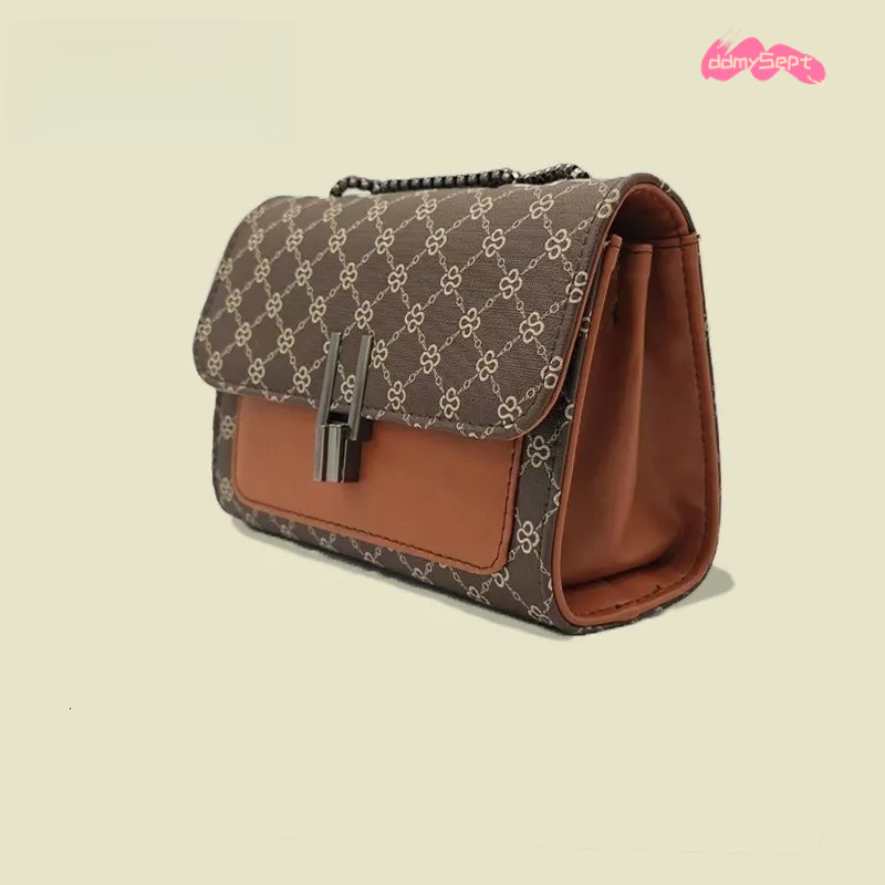 Free Shipping New Designer High-end Shopping Luxury Crossbody Small Square Polka Dot Print Versatile Fashion Shoulder Chain Women's Bag ddmysept