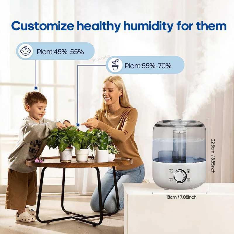 KINSCOTER 3L air humidifier professional large capacity household humidifier factory atomizer with remote control timer Ara diffuser Y250422
