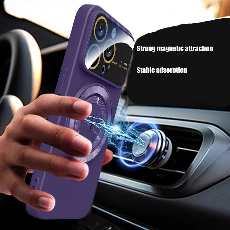 Magsafe Wireless Charging Magnetic Car Holder Ring Phone Case For IPhone 15 14 Plus 13 12 11 Pro Max Shockproof Back Cover