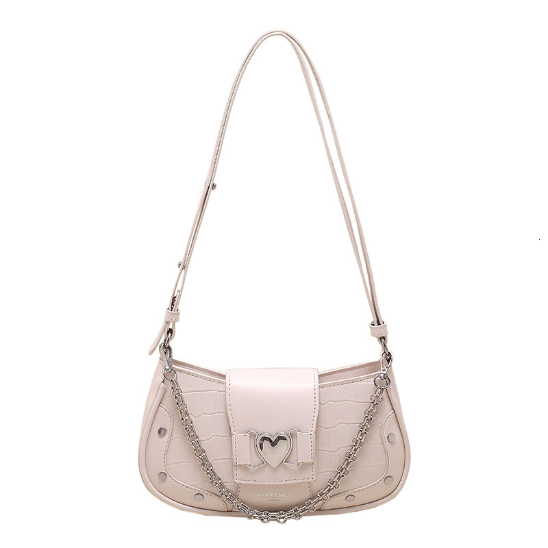 New Minimalist Designer Series Chain Armpit 2025 Free Shipping High-end Women's Stone Patterned Small Square Bag One Shoulder French Bamboo Pole 
