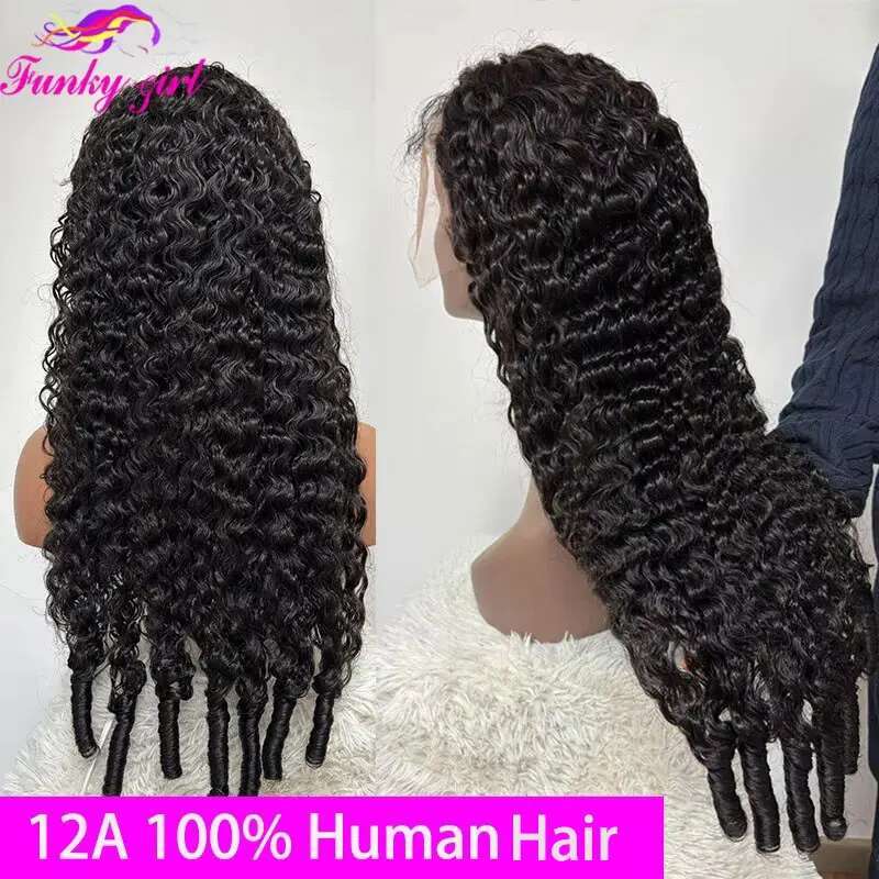 12A Human Hair Brazilian Pixie Curls 200% Transparent Frontal Wig For Women Burmese Curly Full Lace Wigs