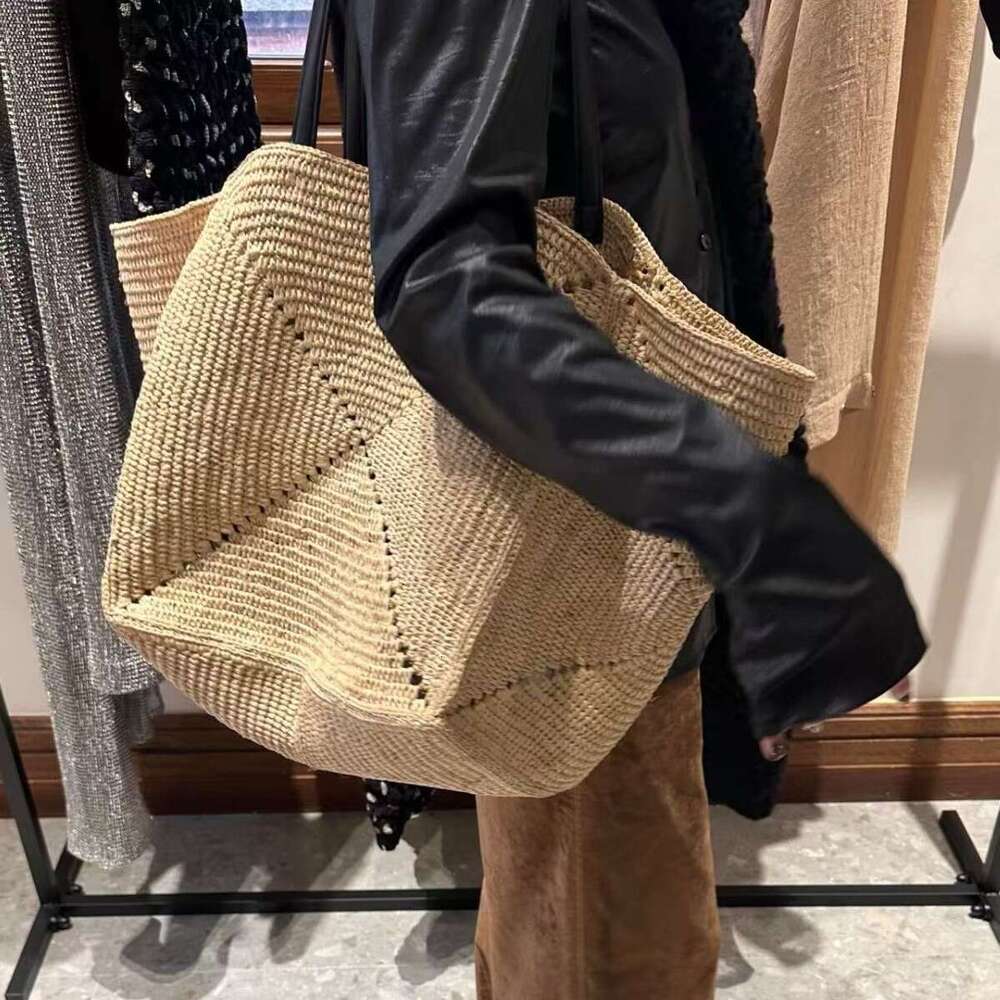Ins Style Resort Beach Bag Internet Celebrity S Same Style Car Stitching Folding Straw Single Shoulder Handbag Woven Bag Beach Vacation Women S Bag KQ
