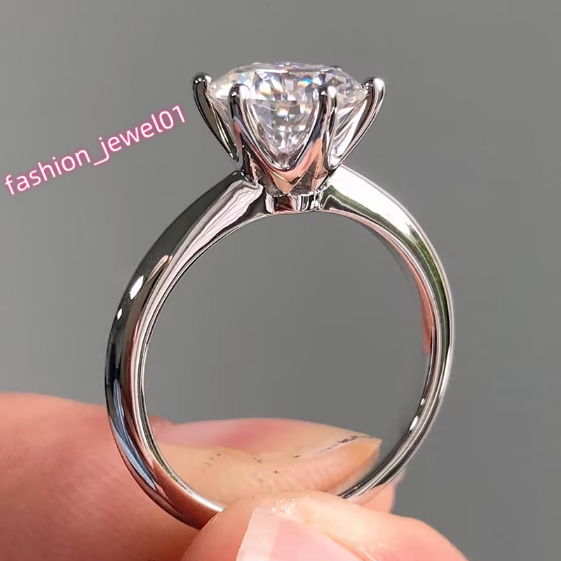 0.5-1.5ct 18K Gilded Laboratory Cultivated Diamond Ring Wg/yg/rg Blade Design D/E-VVS2 Round Cut Diamond Womens Engagement Ring