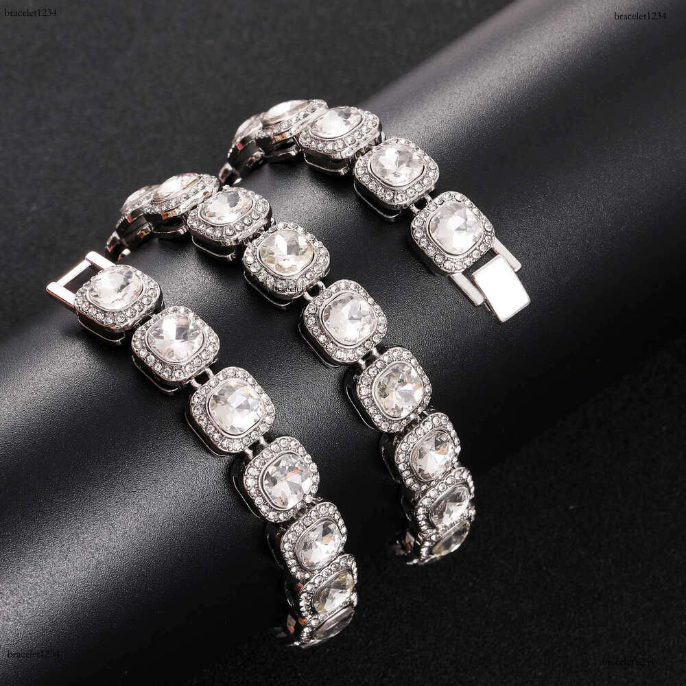 Luxury designer Hip Hop 13mm Choker Set with Cuban Chain Hip Hop Ice Out VVS Moissanite Necklace Bracelet with free shipping