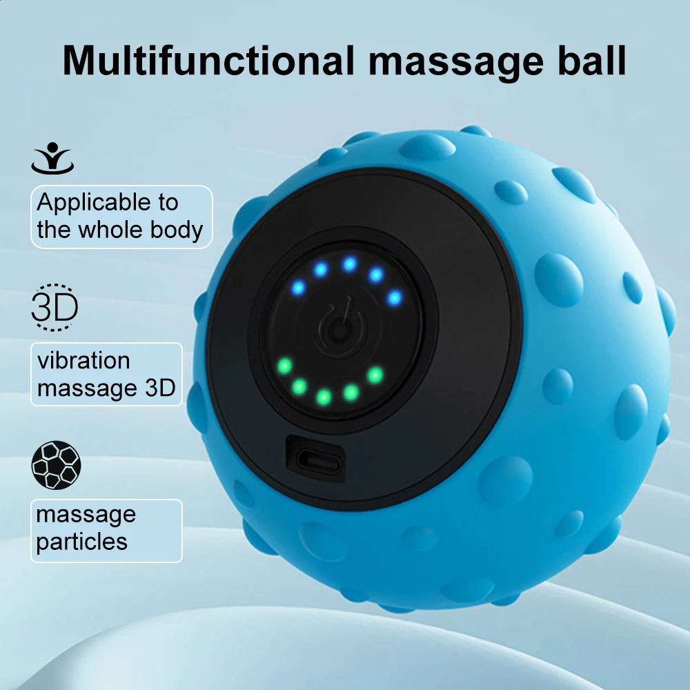 Electric Massage Ball Shoulder Neck Body Muscle Relaxation Sole Back Foot Massage Rechargeable Fascia Ball Yoga Ball 250418
