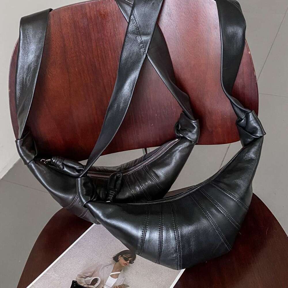 Designer Bag Sheepskin Genuine Leather Cow Shoulder Diagonal Cross Croissant Armpit Sheep Horn
