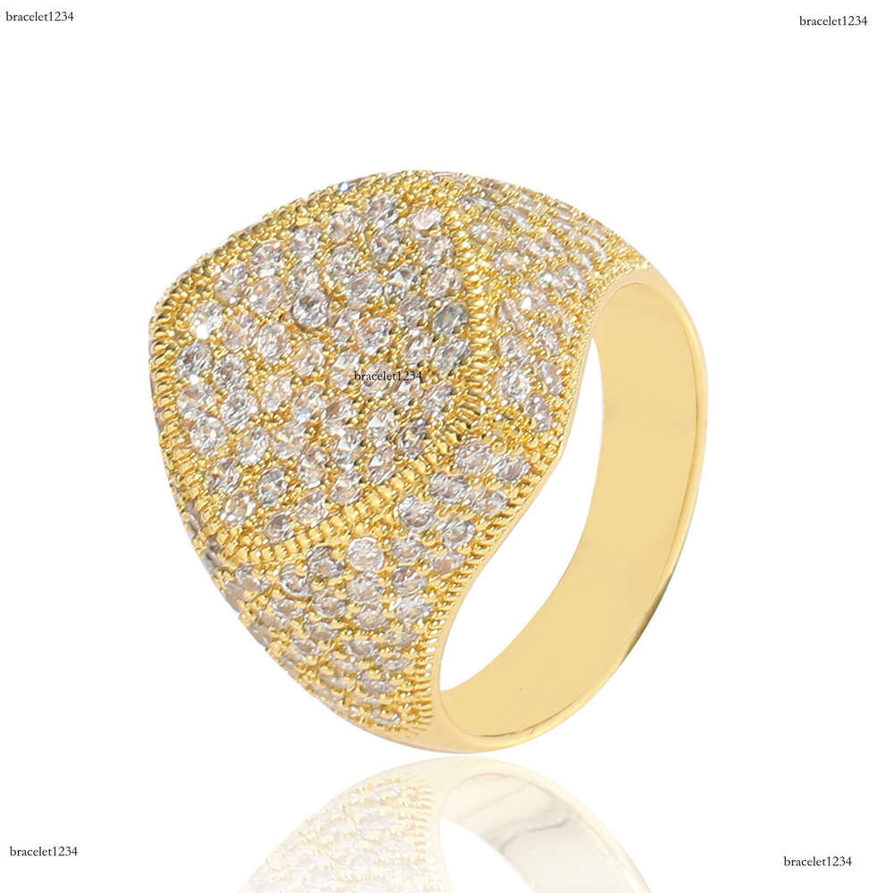 Luxury designer Hip-hop Rings Three rows of ice out VVS Moissanite rings, Hip-hop men's and women's rings with free shipping