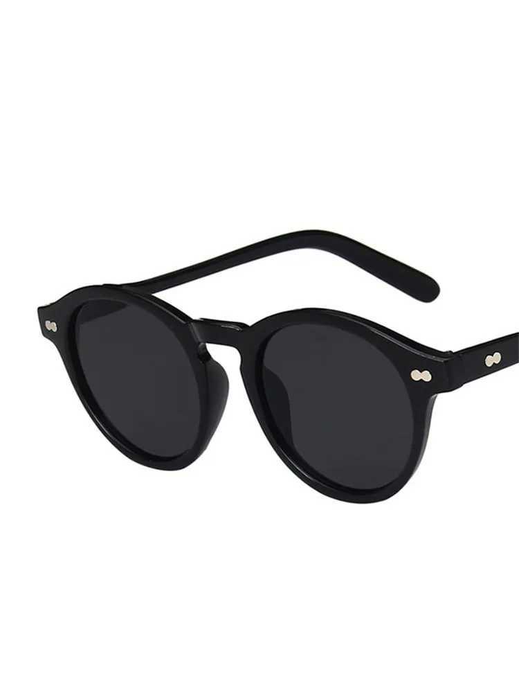 Retro Fashion Mens Sunglasses Womens Retro Small Round Frame Sunglasses Yellow Lens UV400 Goggles Sunshade Glasses Z250422