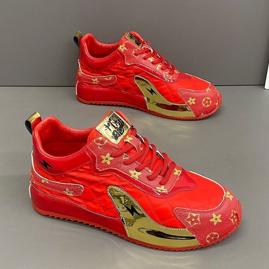 Free shipping casual Korean-style fashionable and versatile daily wear printed soft breathable comfortable height-increasing sports and casual shoes f