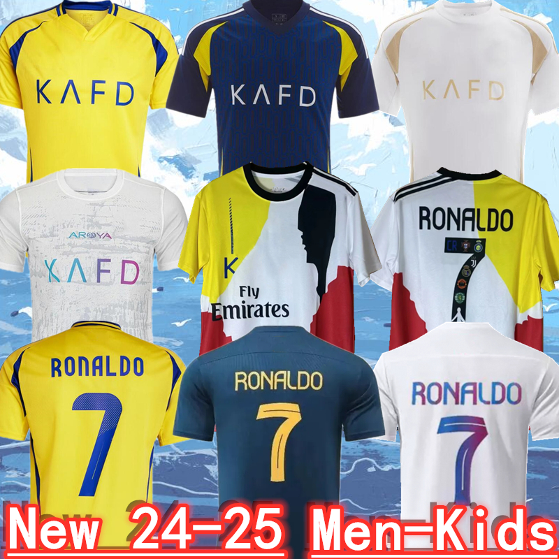 23 24 25 26 Al Nassr FC Ronaldo soccer Jerseys Men Kids Kit NEYMAR JR Al Hilal Saudi uniform CR7 boys Football shirt Al-Nassr jersey 2024 2025 Home SERGEJ Saudi Arabia MANE