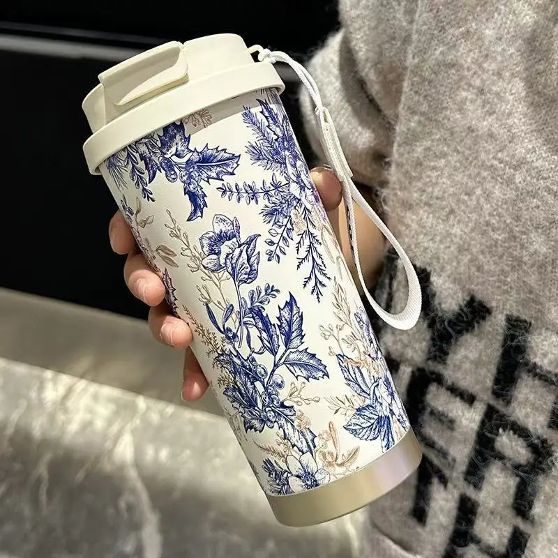 500ML Stainless Steel Dual Drink n Cafe Car Thermos Mug Leakproof Travel Thermo Cup for Tea Water Coffee 251114 W260226