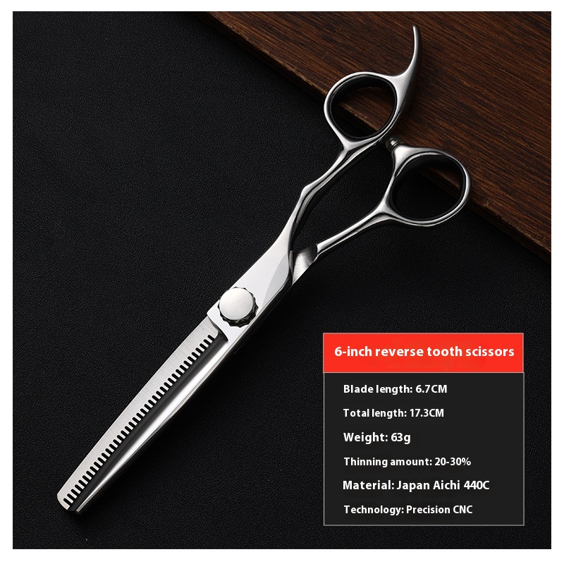 Japanese 440C salon hairdresser professional hairdressing scissors 5.5/6/6.5/7-inch flat scissors, reverse teeth scissors, Thinning scissors, hair sty