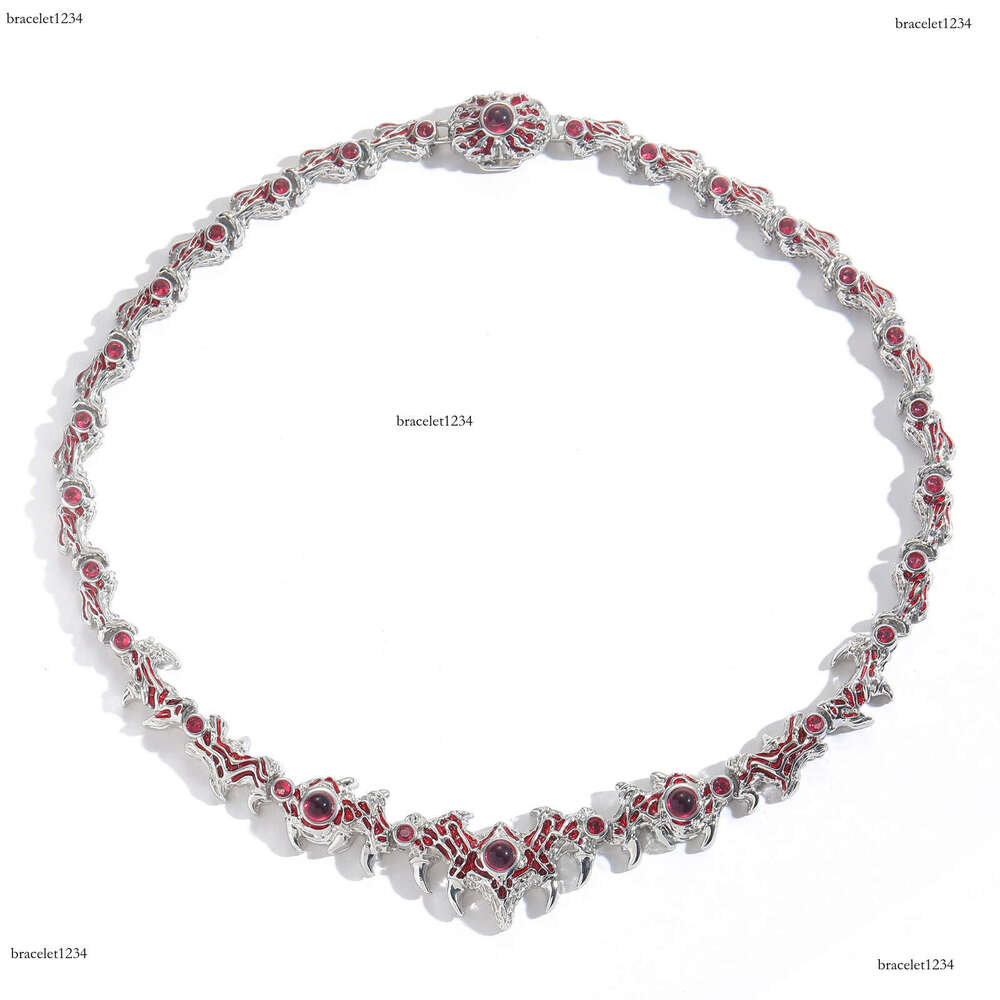 Luxury thorn parasitic red eyes, thorn inlaid ice VVS Moissanite hip hop men women necklace Free delivery
