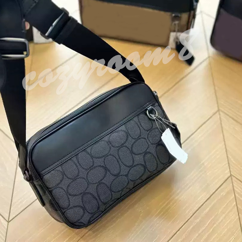 High-quality Men bag Shoulder bags Designer bag Luxury Cross body bag Man Double Zipper Camera bag Fashion Handbag Composite Mini Package Briefcase Purse