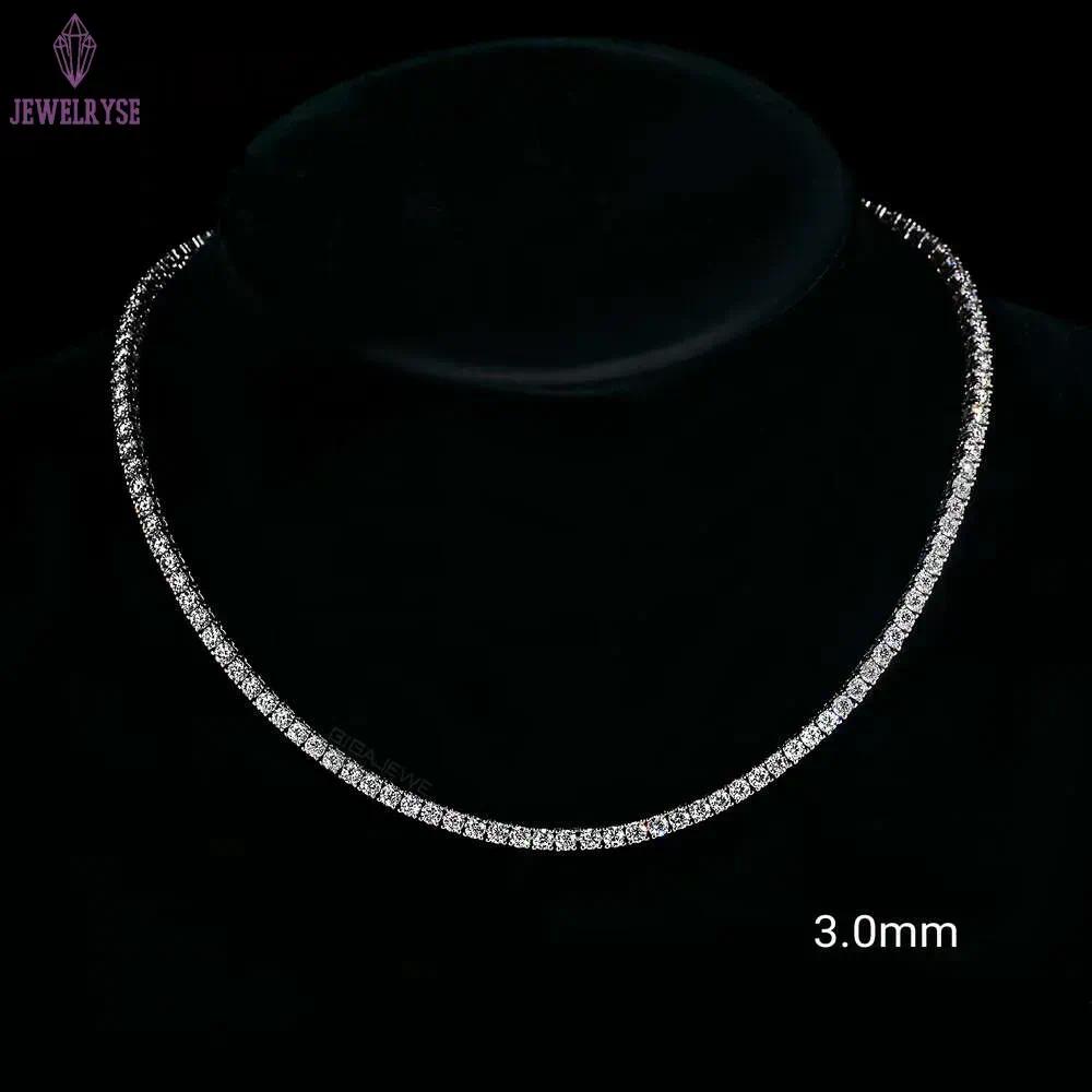 The most affordable Sier by testing VVS Moissanite Chain Hip Hop Indian tennis necklace for men and women