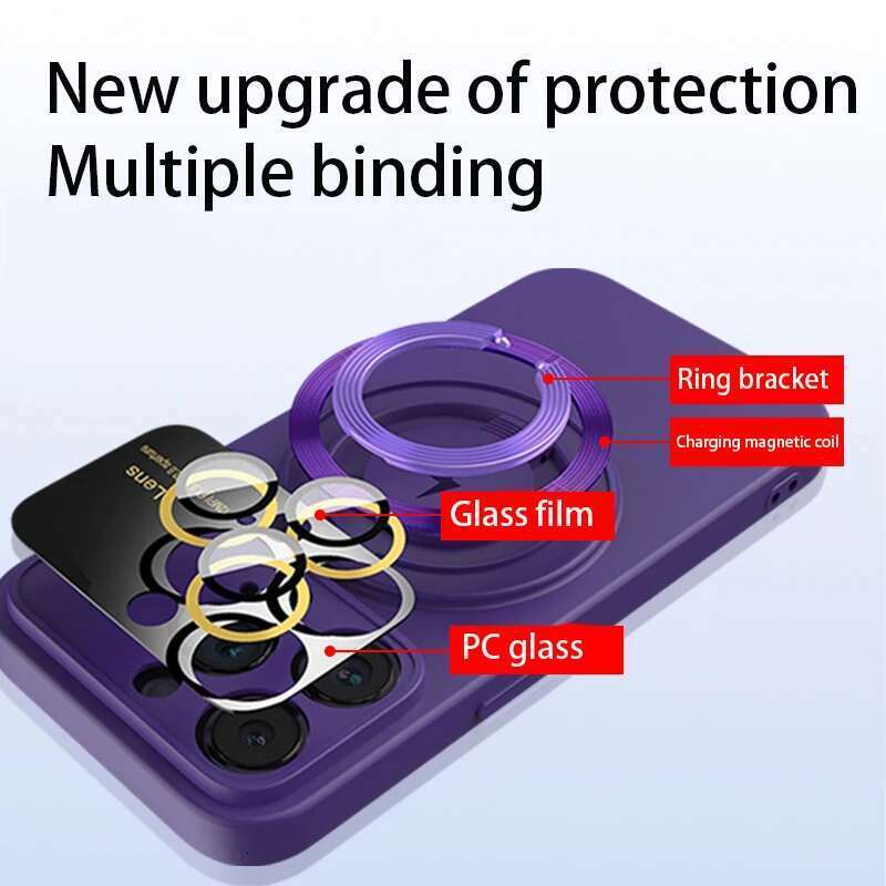Magsafe Wireless Charging Magnetic Car Holder Ring Phone Case For IPhone 15 14 Plus 13 12 11 Pro Max Shockproof Back Cover