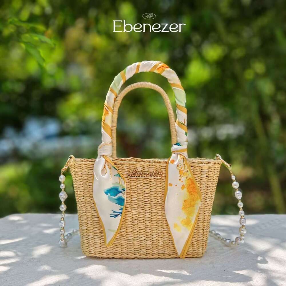 Ins Style Resort Beach Bag Bags New Handmade Single Shoulder Woven Handbag Straw Bag Seaside Crossbody Vacation Bag KQ