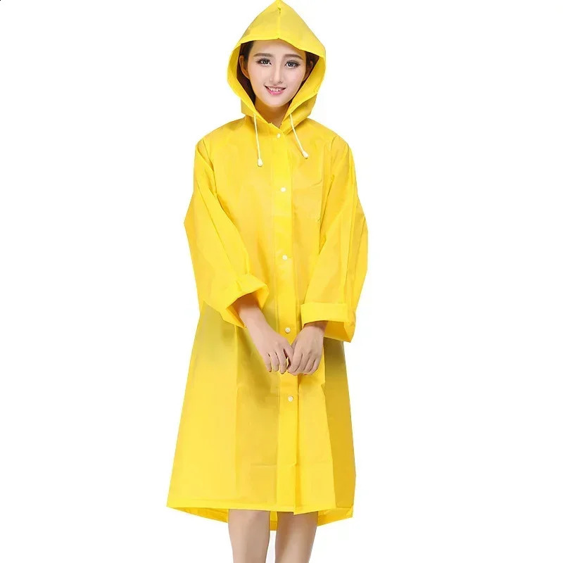 Premium Quality EVA Motorcycle Raincoat with Hood 1 Piece Unisex Rainwear for Women and Men See-through Waterproof Bodysuit 250421