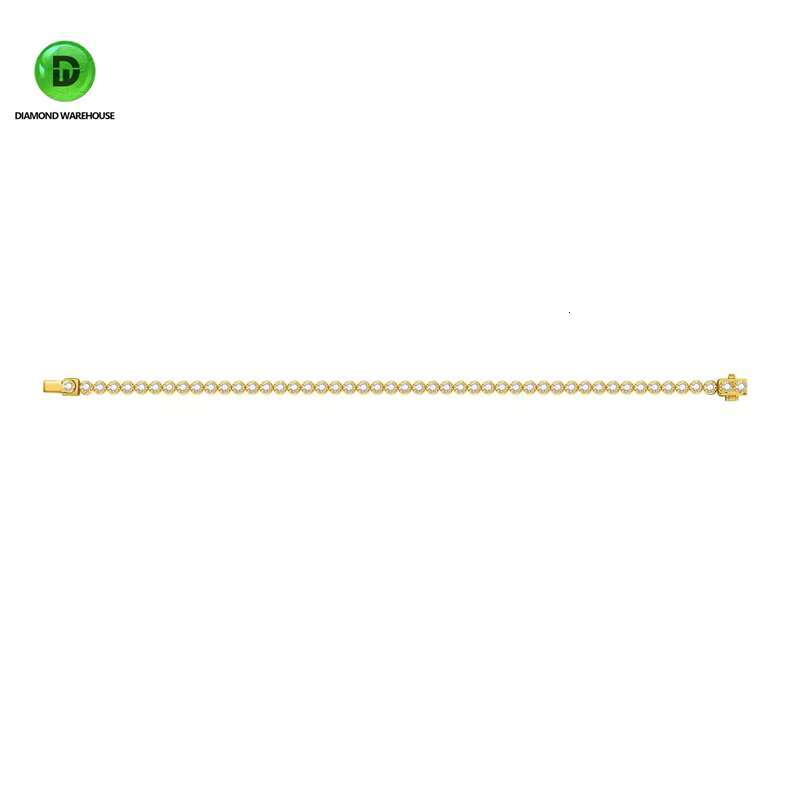Plated Lab Grown VVS CVD HPHT Diamond Bracelet Fine Jewelry Gold for Women Hot Sale 18K Yellow CLASSIC Party Goods Sample Making