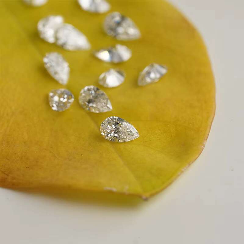 Fancy Shape Lab Grown Diamond DEF VS VVS Pear Shape Lab Made Diamond for Ring Jewelry