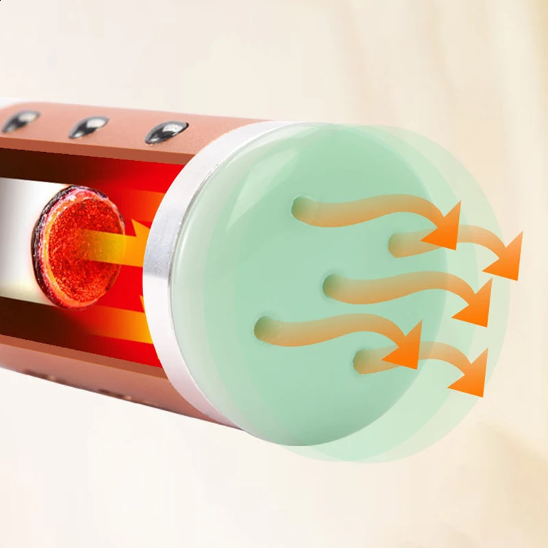 Jade Facial Beauty Massage Device Warm Moxibustion Rods Rotatable Lodestone Massager Moxa Stick Body Meridian Acupuncture Point 250418