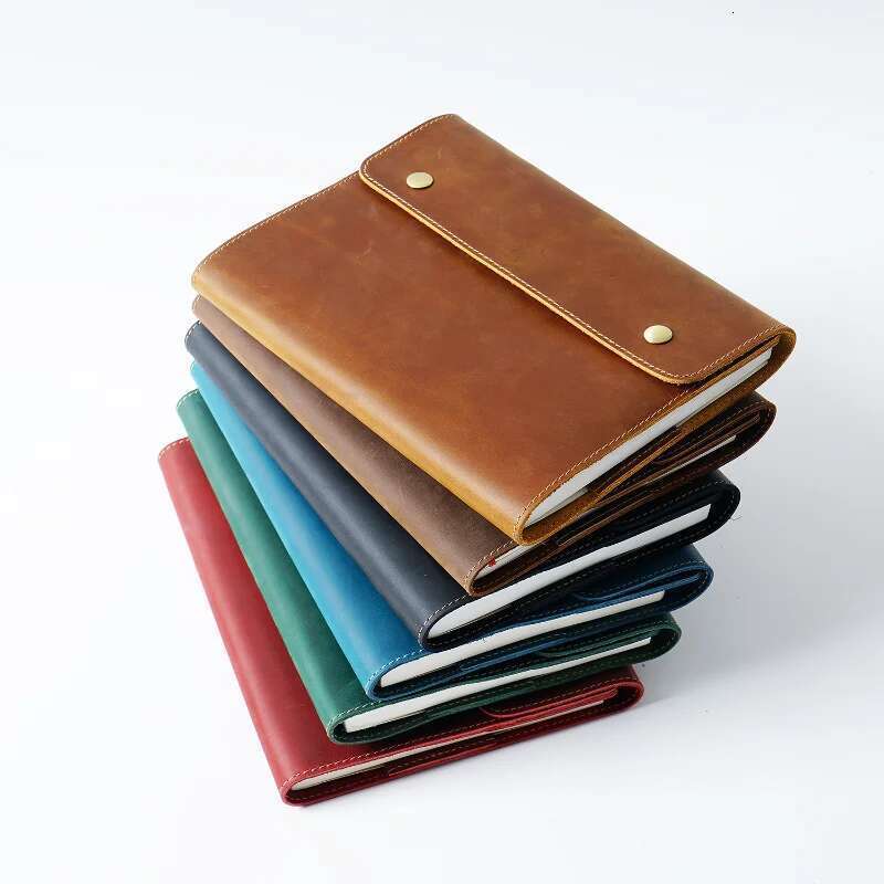 Genuine Leather A5 Size Sketchbook Diary Vintage Cowhide Notepad Creative Unisex Notebook Protection With Inserts