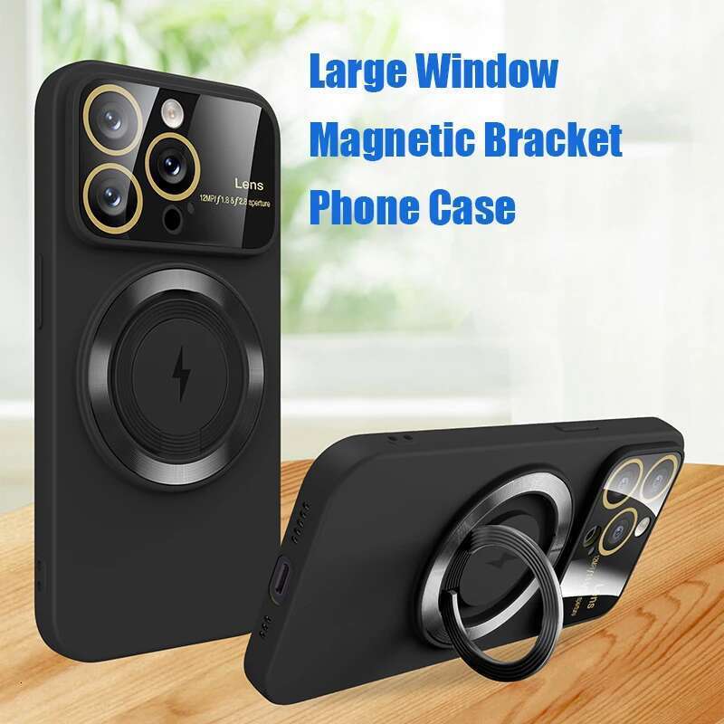 Magsafe Wireless Charging Magnetic Car Holder Ring Phone Case For IPhone 15 14 Plus 13 12 11 Pro Max Shockproof Back Cover