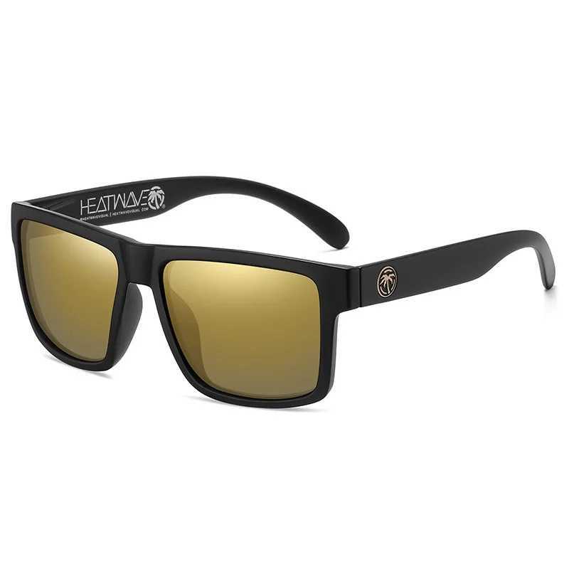 Square mens polarized heat wave sunglasses outdoor lifestyle coating HW07 sunglasses UV400 glasses with box Z250422
