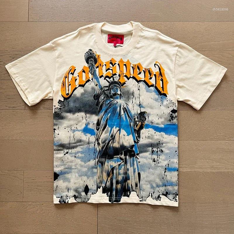 Men's T Shirts Godspeed VLBE Retro Skull Rider Fitness Street City Casual Plus Size Loose Short Sleeve T-shirt Girl 3D Couple