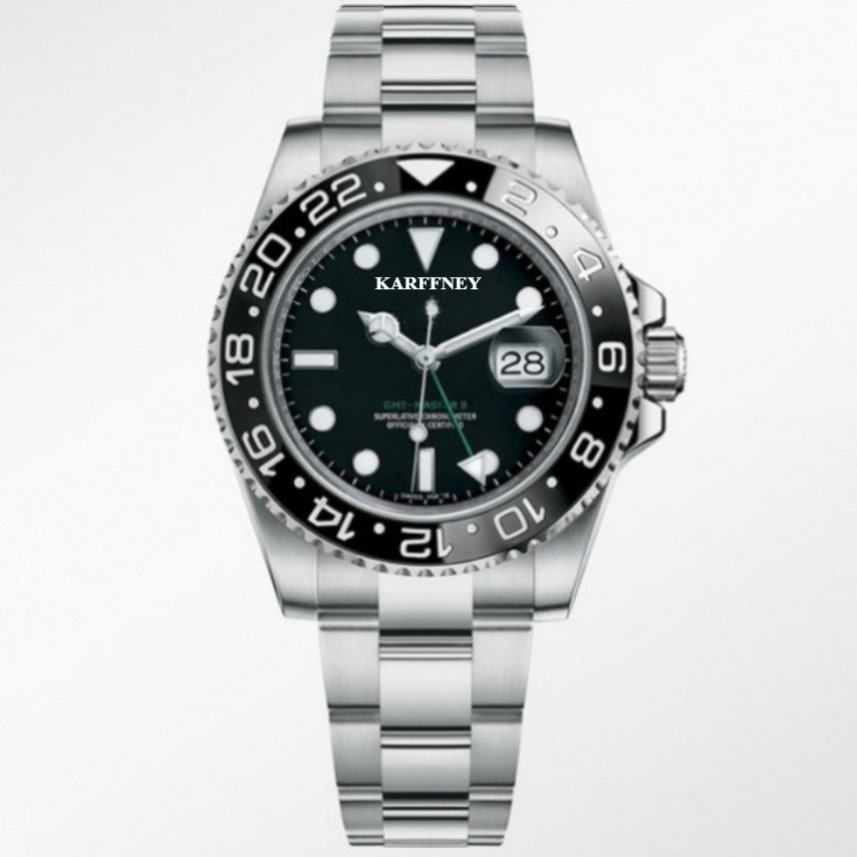 Karffney Classic Men Watch 4Needles Stainless Steel Quartz Wristwatches LL3