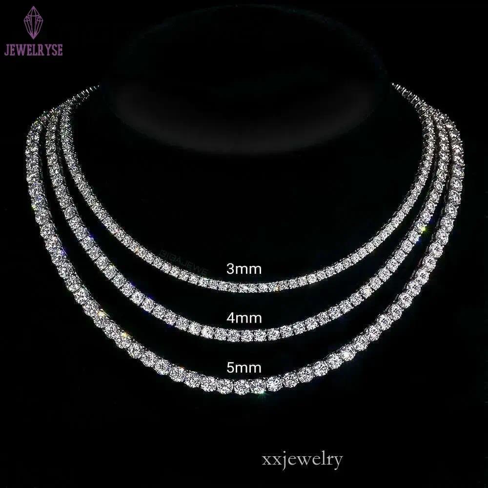 The most affordable Sier by testing VVS Moissanite Chain Hip Hop Indian tennis necklace for men and women