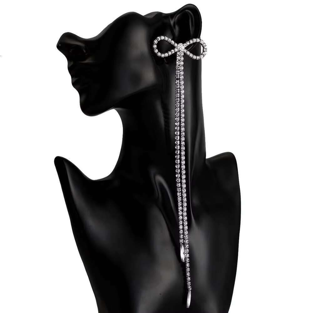 2023 Bohemian Rhinestone Tassel Earrings Women Jewelry Long Tassel Earrings
