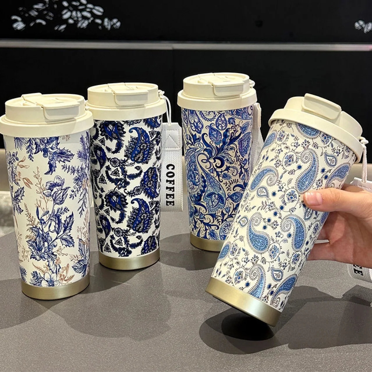 500ML Stainless Steel Dual Drink n Cafe Car Thermos Mug Leakproof Travel Thermo Cup for Tea Water Coffee 251114 W260226